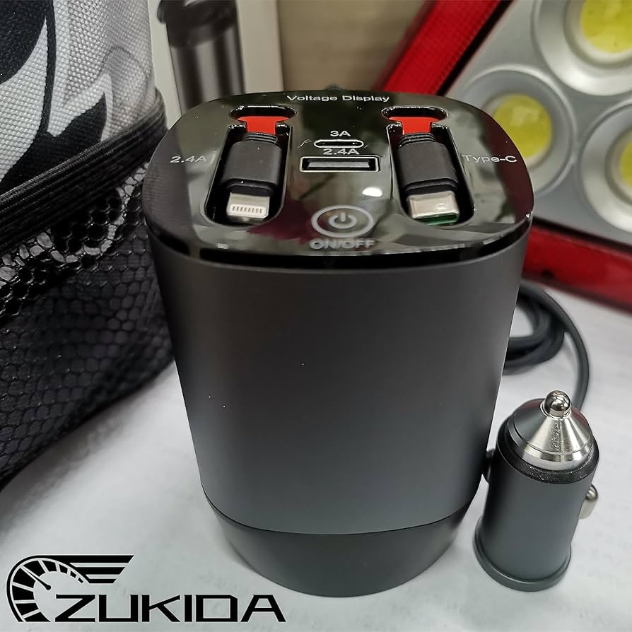 Amazon.co.jp: ZUKIDA 車の充電器 急速充電 シガーライター